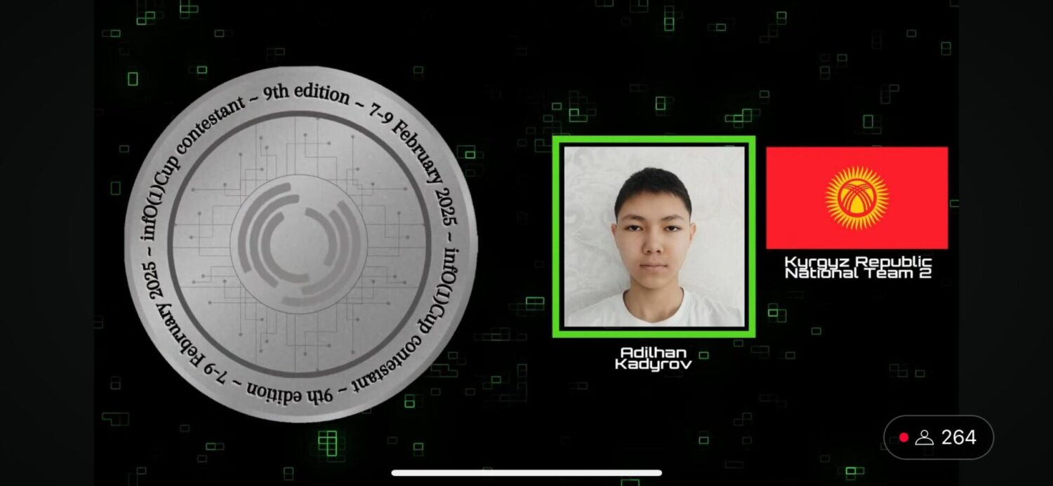 КЫРГЫЗСТАНДЫК ОКУУЧУЛАР ЭЛ АРАЛЫК ОЛИМПИАДАДА 7 МЕДАЛЬ ЖЕҢИП АЛЫШТЫ