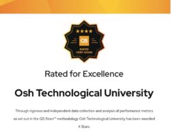 ОШТУ — QS РЕЙТИНГИНЕН 4 ЖЫЛДЫЗГА ЭЭ БОЛДУ