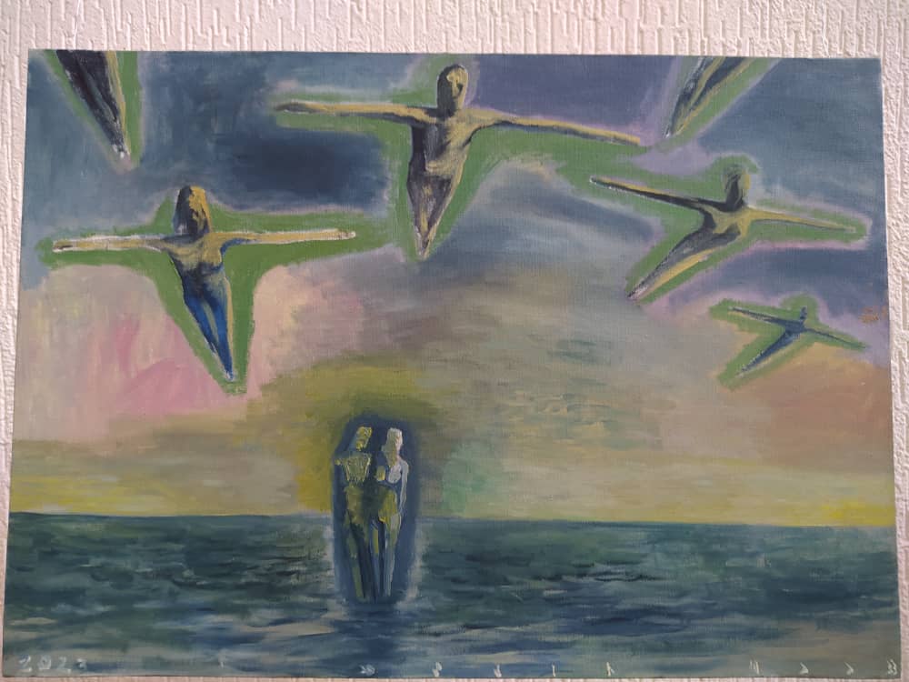 Абзац и белые бумажные кораблики