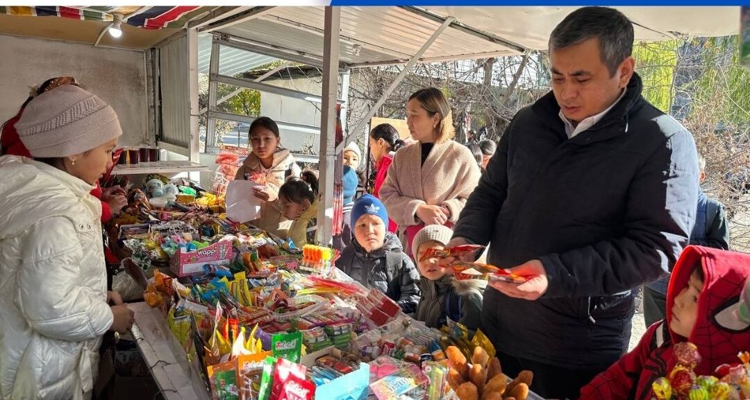 МЕКТЕПТИН ТЕГЕРЕГИНДЕ ЗЫЯНДУУ ТАМАК-АШТАРДЫ САТУУГА ТЫЮУ САЛЫНДЫ