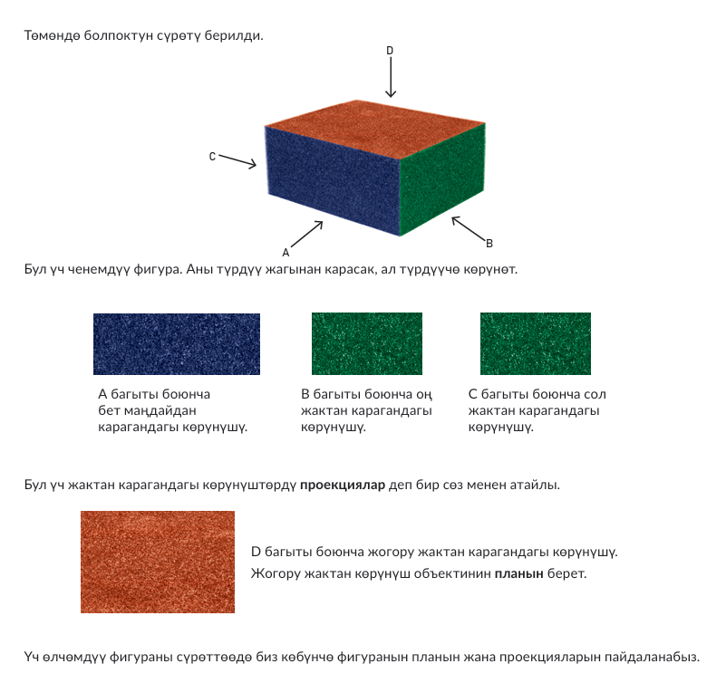 8.6 3D ФИГУРАЛАР: ПЛАНДАР ЖАНА ФАСАДДАР