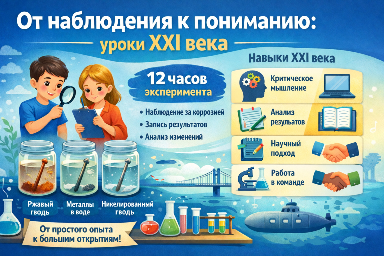 От наблюдения к пониманию: как школьный эксперимент формирует навыки XXI века