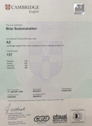 ОКУУЧУЛАР КЕМБРИДЖ СЕРТИФИКАТЫНА ЭЭ БОЛУШТУ