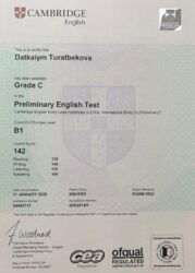 ОКУУЧУЛАР КЕМБРИДЖ СЕРТИФИКАТЫНА ЭЭ БОЛУШТУ