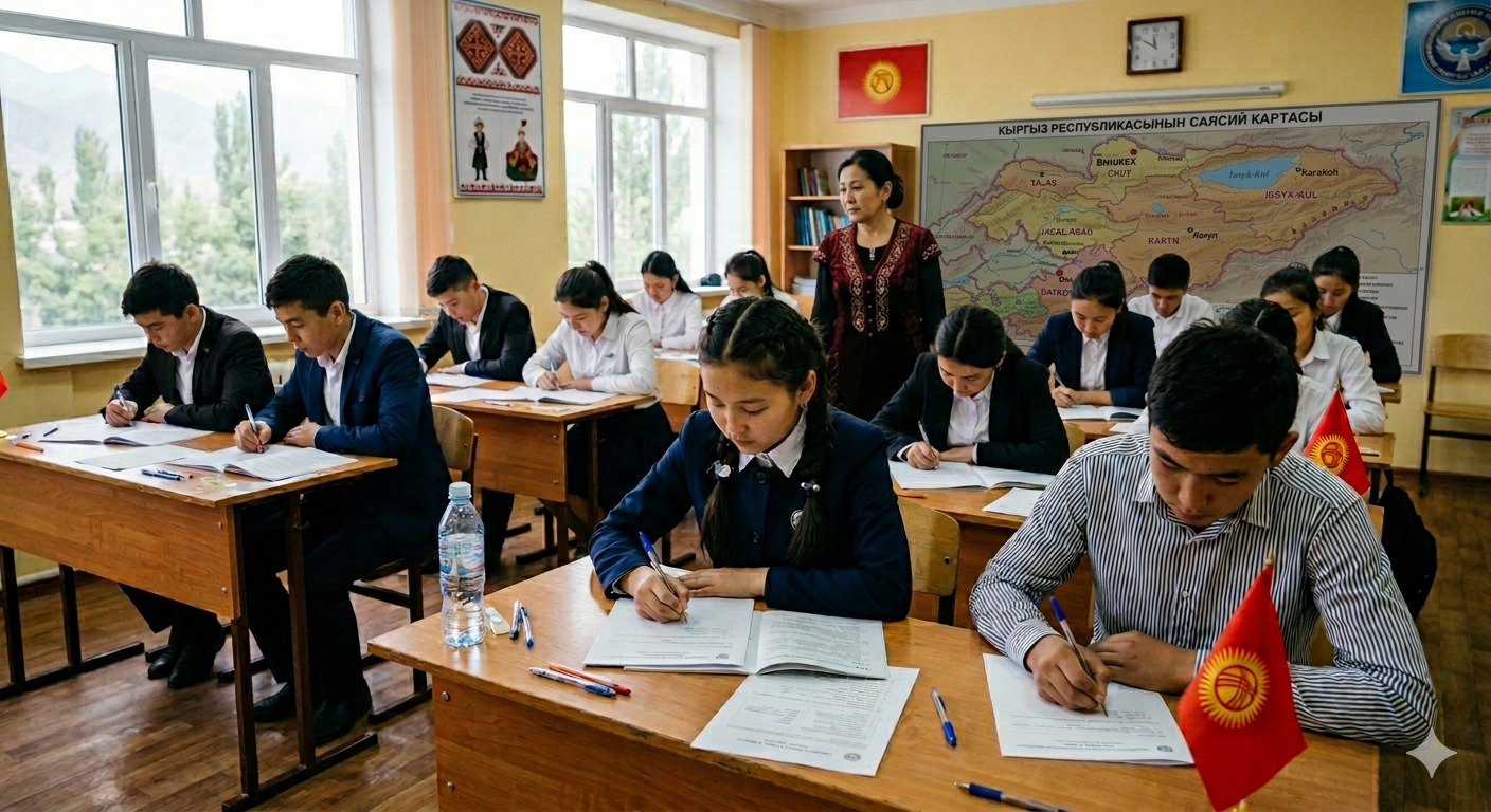КЫРГЫЗ ТИЛИНЕН ЭКЗАМЕН: «ЭКИ» АЛГАН БАЛА КӨЧПӨЙ КАЛАБЫ?