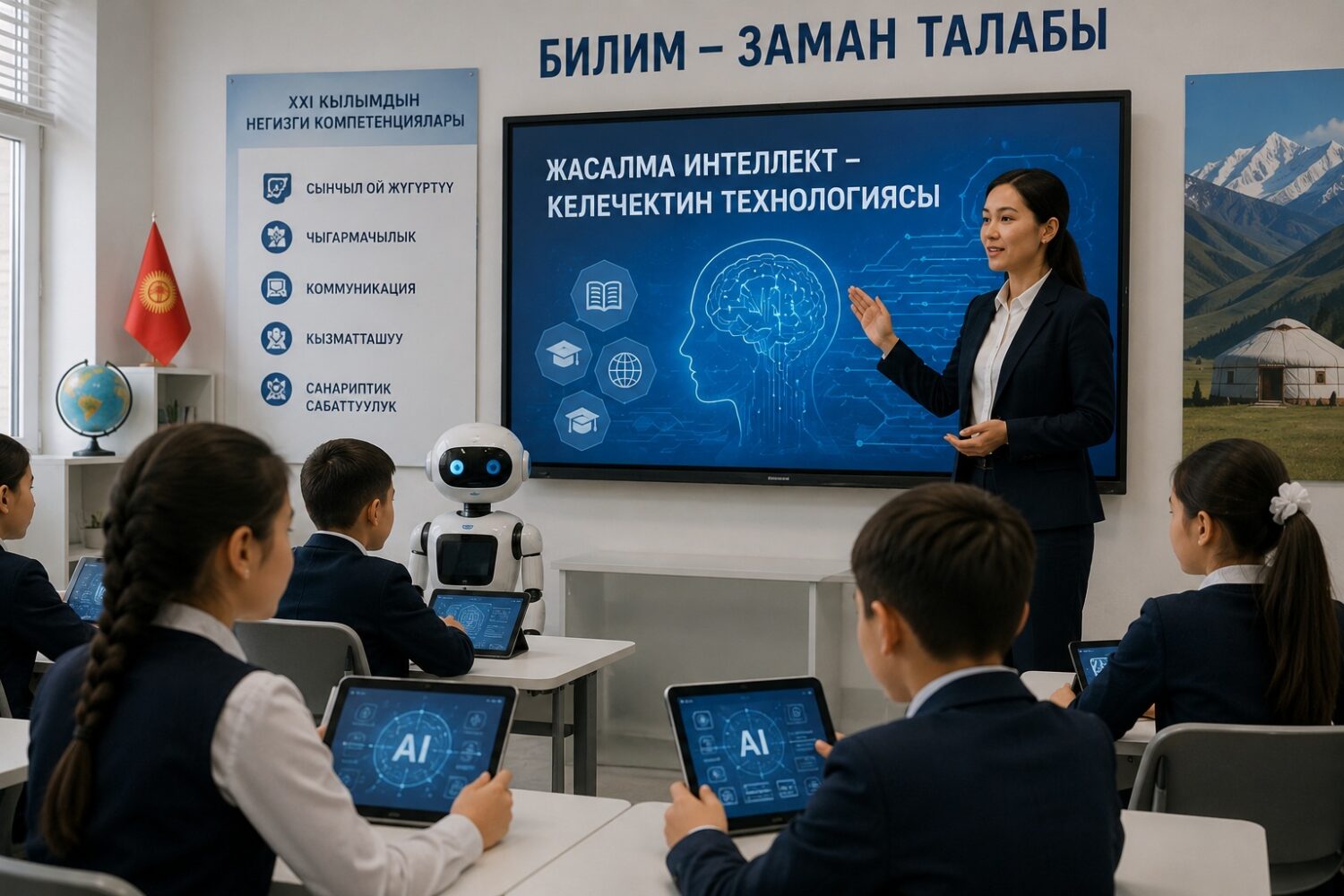 ЖАСАЛМА ИНТЕЛЛЕКТ ДООРУНДАГЫ МЕКТЕП: ЭРТЕҢКИ КҮНДӨ КЫРГЫЗСТАНДЫН БИЛИМ БЕРҮҮ СИСТЕМАСЫ КАНДАЙ БОЛОТ?