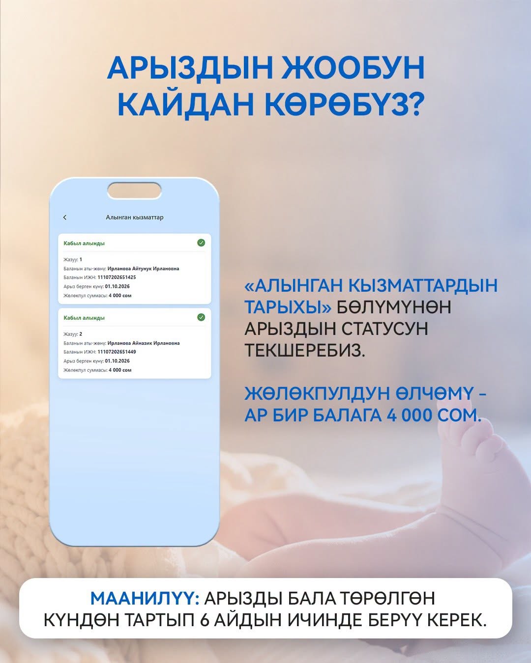 «БАЛАГА СҮЙҮНЧҮ» ЭМИ «ТҮНДҮК» ТИРКЕМЕСИ АРКЫЛУУ ЖЕТКИЛИКТҮҮ